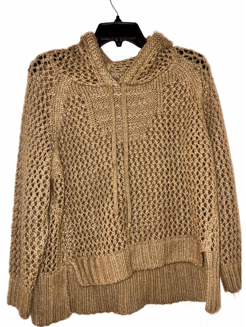 POL Small Beige Knit Hoodie Sweater